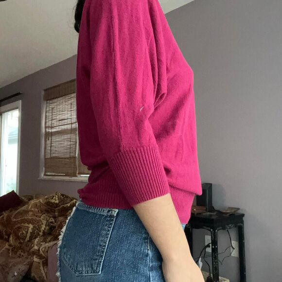 Lauren-conrad Women's Pink and Burgundy Jumper - Picture 5 of 8